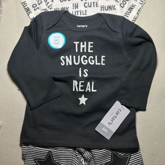 Carter's Black 3 Piece Set 6 Months - Picture 1 of 4